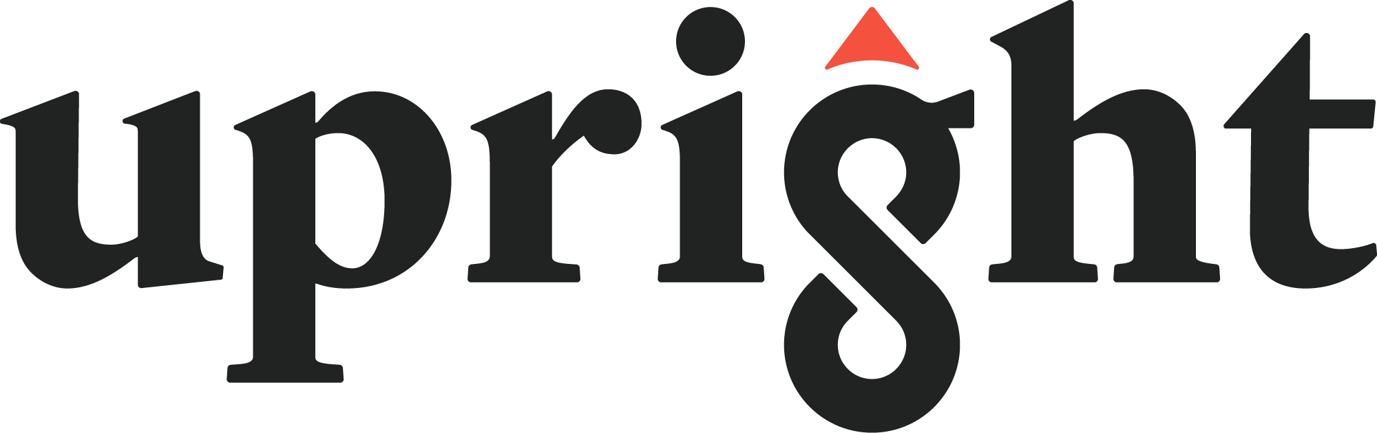 Upright logo - black